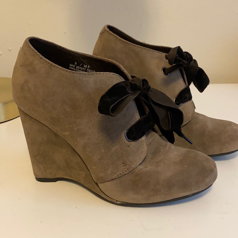 Tan Suede Booties